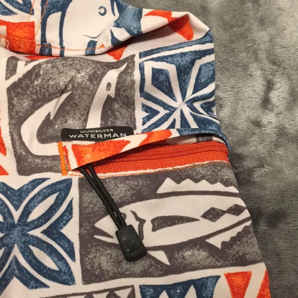 Quiksilver Waterman Collection Multicolored Fish Swim Trunks - Picture 7 of 9